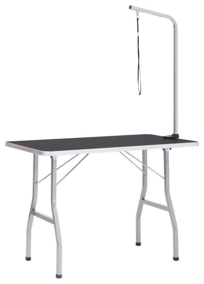 vidaXL Dog Grooming Table Adjustable Arm Foldable Dog Bath Table with 1 Loop