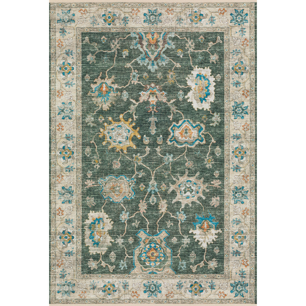 Indoor/Outdoor Marbella MB6 Olive Machine Washable 8' x 10' Rug