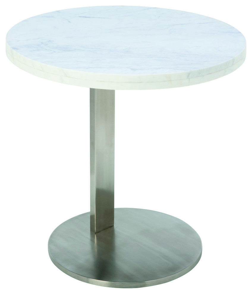 Alize Side Table In White Marble