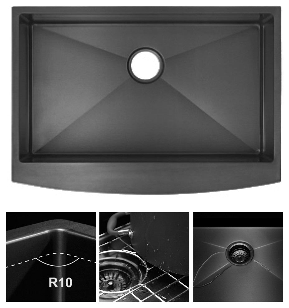 Farmhouse Apron Stainless Steel Single Bowl Kitchen Sink