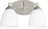 Quorum Lighting 5069-2-65 Barkley Transitional Vanity Light, Satin Nickel