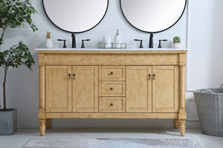 Elegant Lexington 60" Double Bathroom Vanity VF13060DAB - Antique Beige