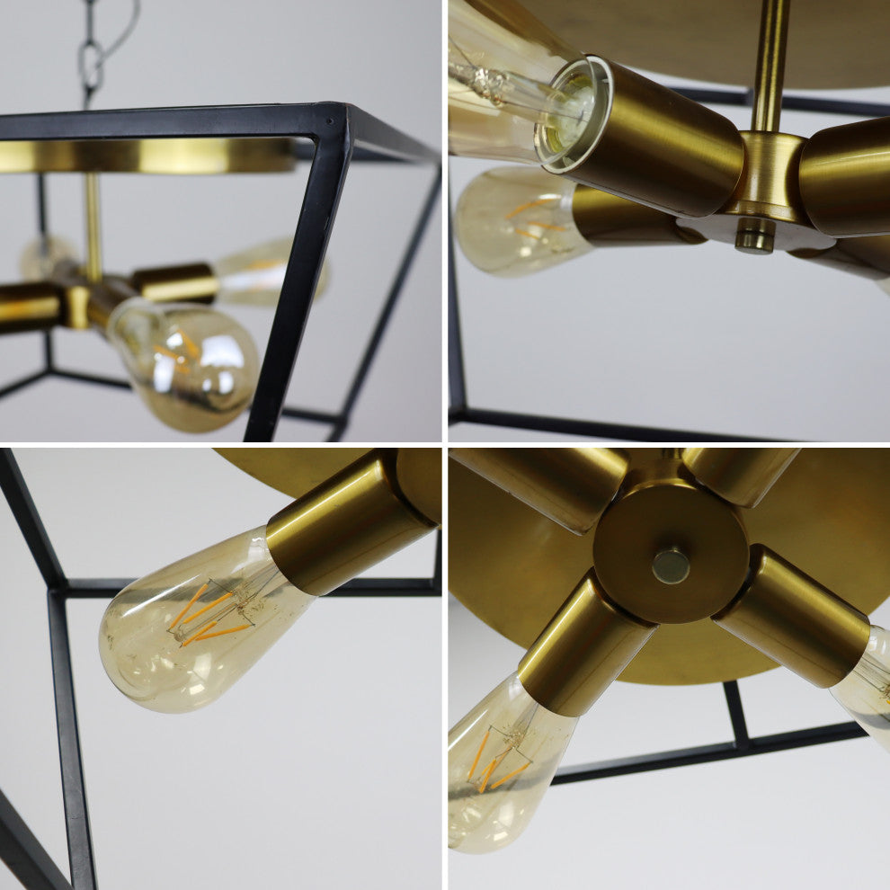 CHLOE Lighting CH6H302TT18-CF4 Farmhouse-Style Two-Toned 4 Light Ceiling Fixture