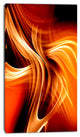 Orange Abstract Warm Fractal Design, Abstract Wall Art Canvas, 16"x32"