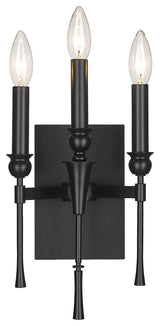Golden Lighting 3509-WSC Landon 3 Light 13" Tall Wall Sconce - Matte Black
