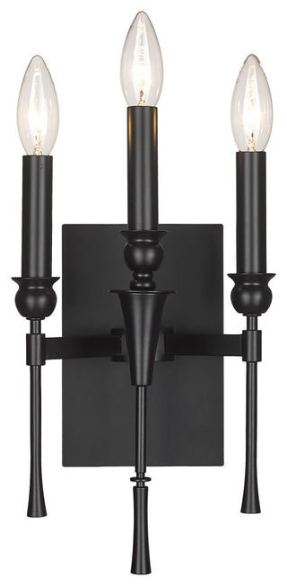 Golden Lighting 3509-WSC Landon 3 Light 13" Tall Wall Sconce - Matte Black