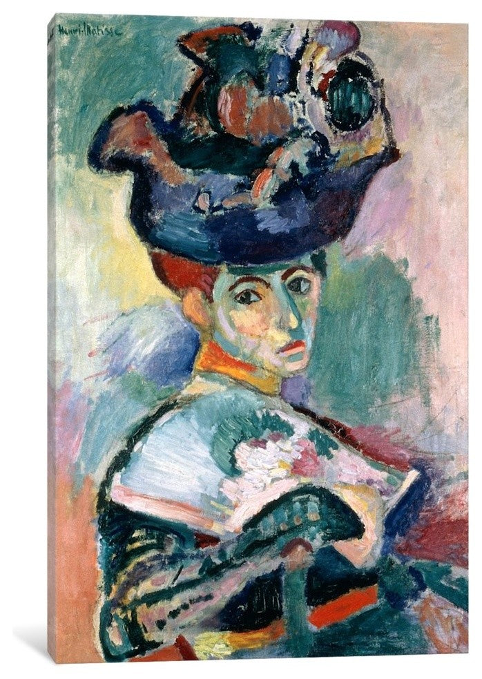 "Woman In A Hat, 1905" Wrapped Canvas Art Print, 26x18x1.5