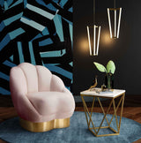 TOV Furniture Bloom Blush Velvet Chair