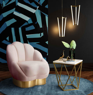 TOV Furniture Bloom Blush Velvet Chair