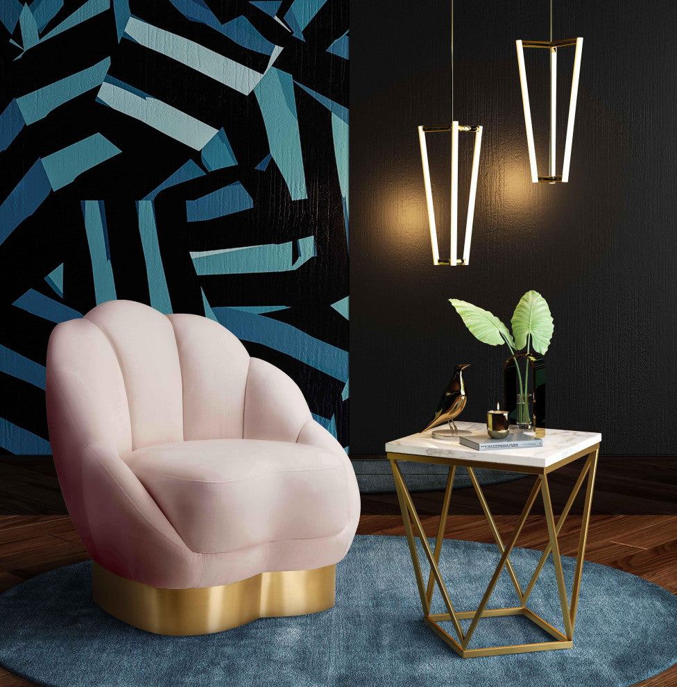 TOV Furniture Bloom Blush Velvet Chair