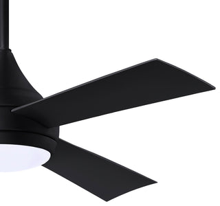 Donaire Paddle Fan Integrated LED, Matte Black, Matte Black Blades