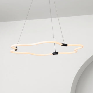 Nuvola Metal/Acrylic Adjustable Dimmable Cloud Integrated LED Chandelier