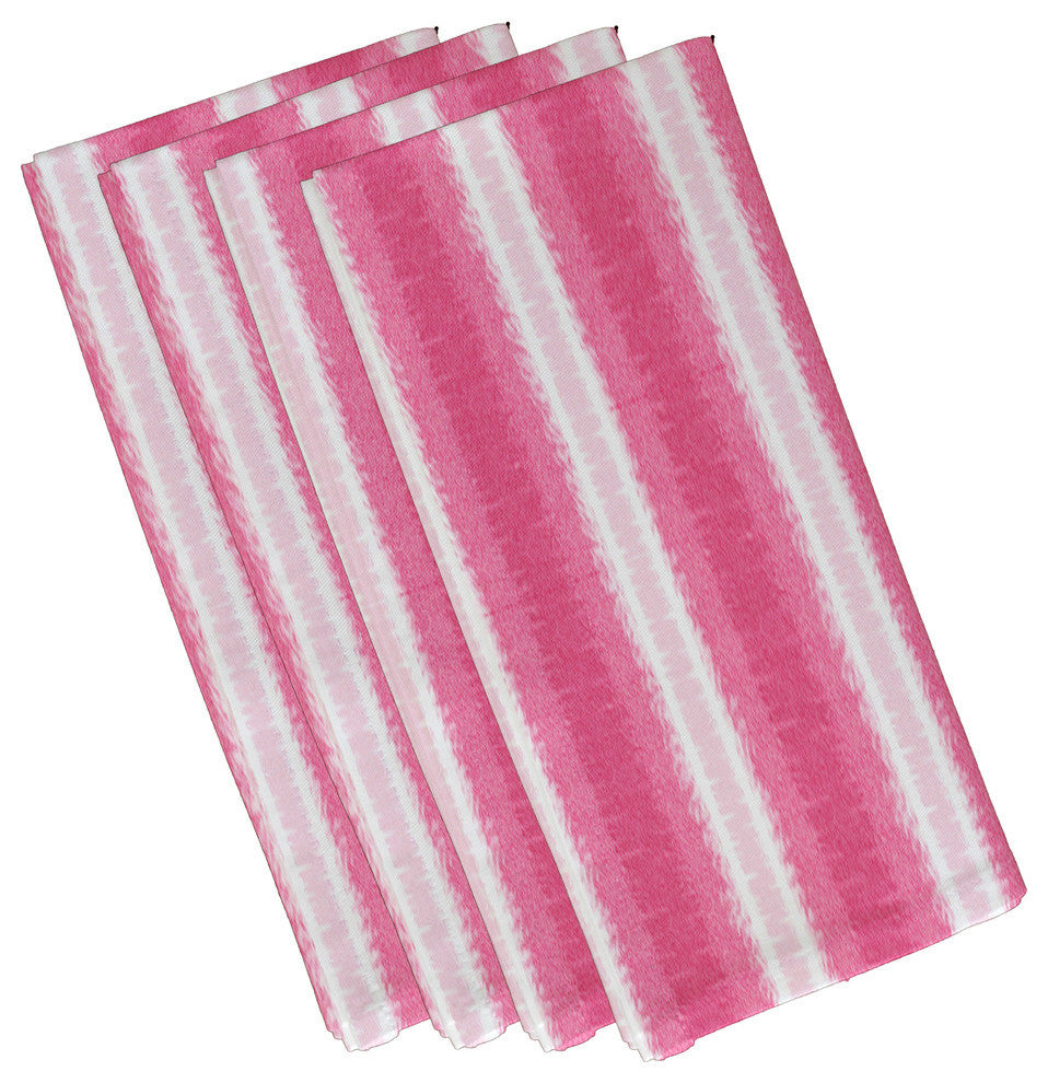 Sea Lines, Stripe Print Napkin, Set of 4, Pink