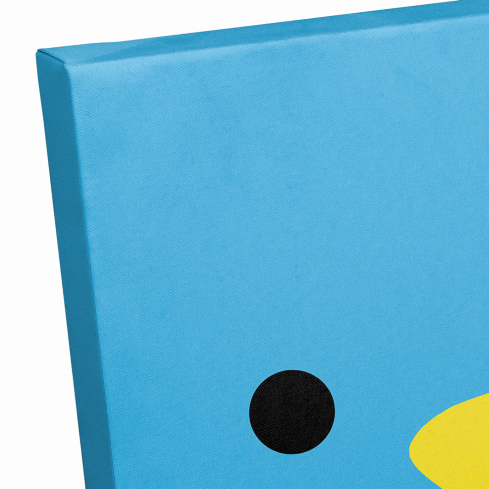 Blue Bird Face 12x12 Canvas Wall Art