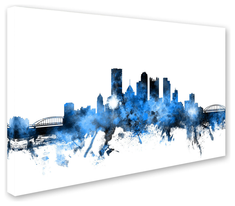 "Pittsburgh, Pennsylvania Skyline II" Canvas Art by Michael Tompsett