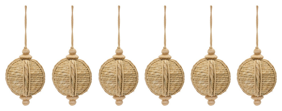Jute Onion Ornament, Set of 6