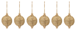 Jute Onion Ornament, Set of 6