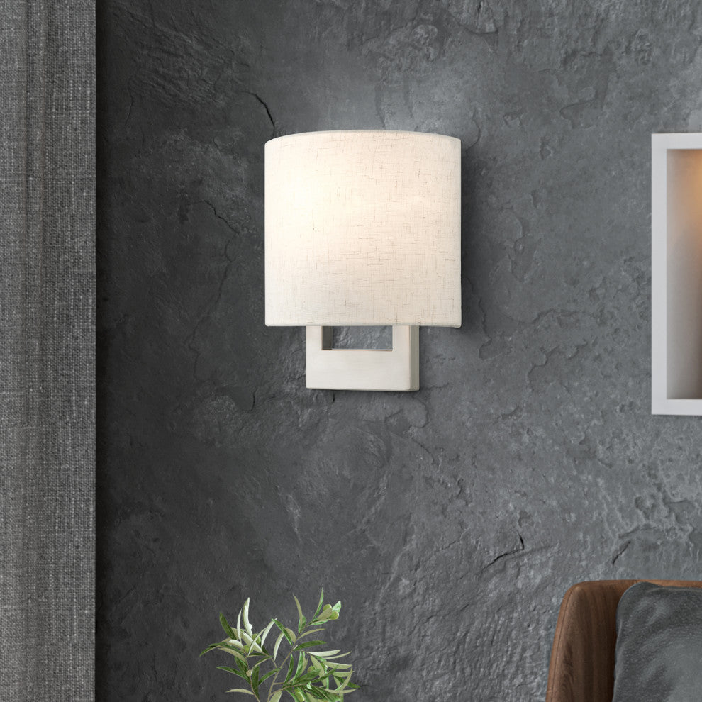 ADA Wall Sconces 1-Light Brushed Nickel Petite ADA Sconce