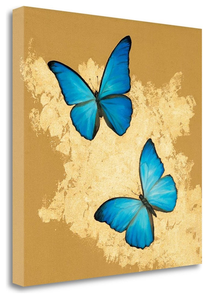 "Cerulean Butterfly I" By Joanna Charlotte, Giclee Print on Gallery Wrap Canvas