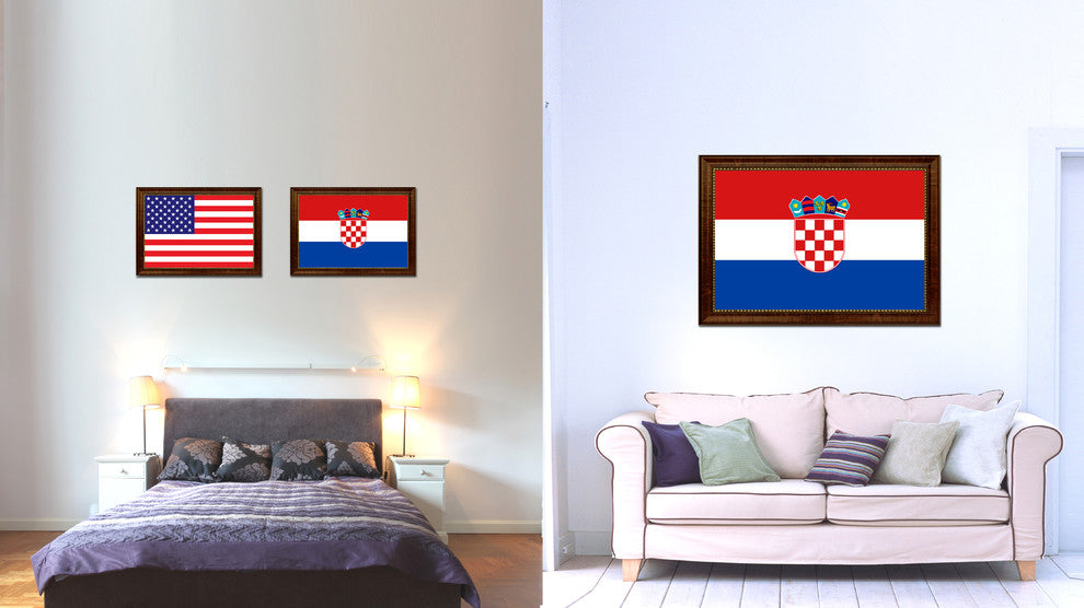 Croatia Country Flag Canvas Print, 21"x30"