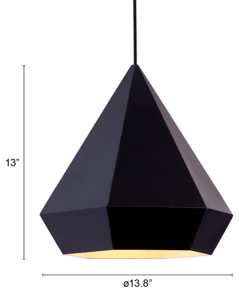 Pendant Ceiling Light Fixture, Steel Metal, Black, Kitchen Lounge Cafe Bistro