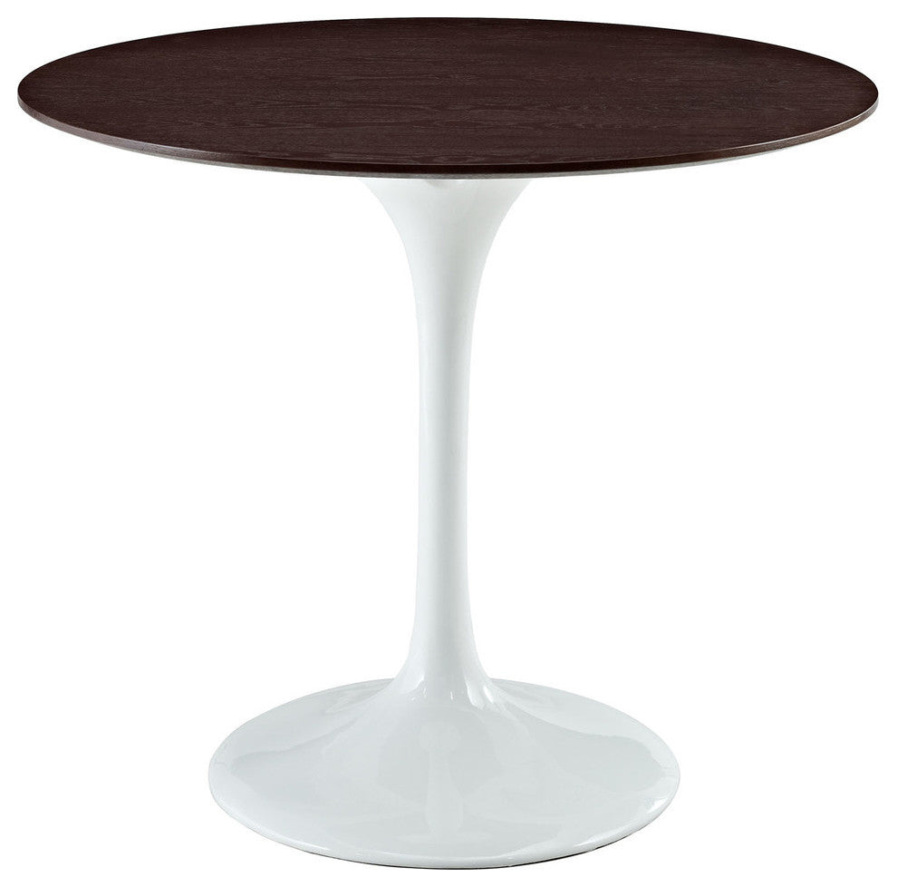 Modern Contemporary Kitchen 36" Walnut Dining Table White