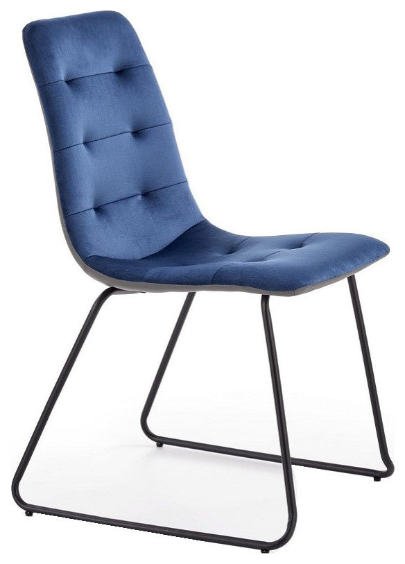 CHARA Dining Set, Grey/White/Blue