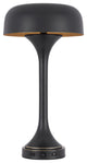 Benzara BM280522 Emma 22" Desk Lamp, 2 USB, 1Type C Charging Port, Dark Bronze