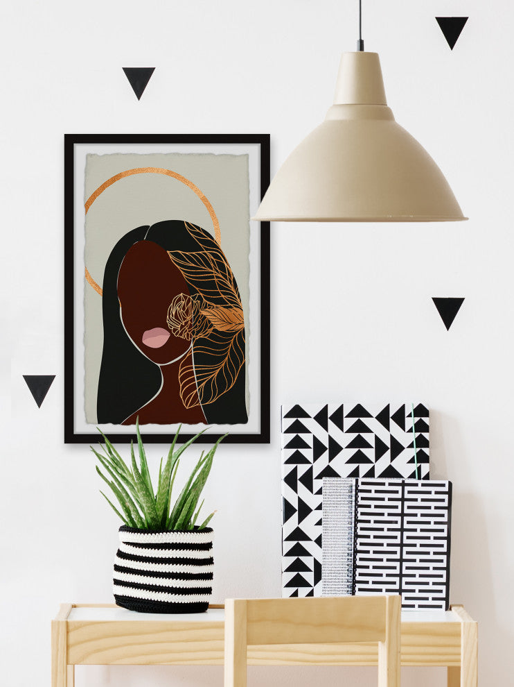 "Faceless Beauty" Framed Painting Print, 8x12