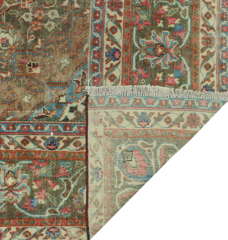 Vintage Distressed Markell Red Rug