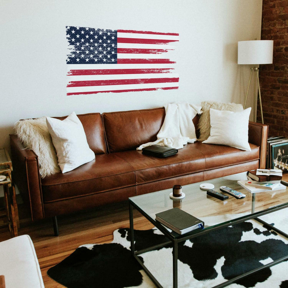 Distressed American Flag Giant Peel And Stick Wall Decals