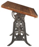 Artezia 62-Inch Reclaimed Teak Wood Drafting Desk with Adjustable Crank