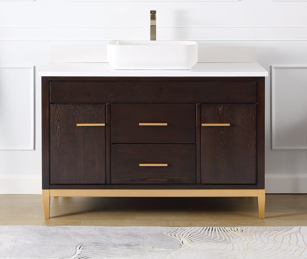48" Tennant Brand Modern Style Beatrice Vessel Sink Bathroom Vanity