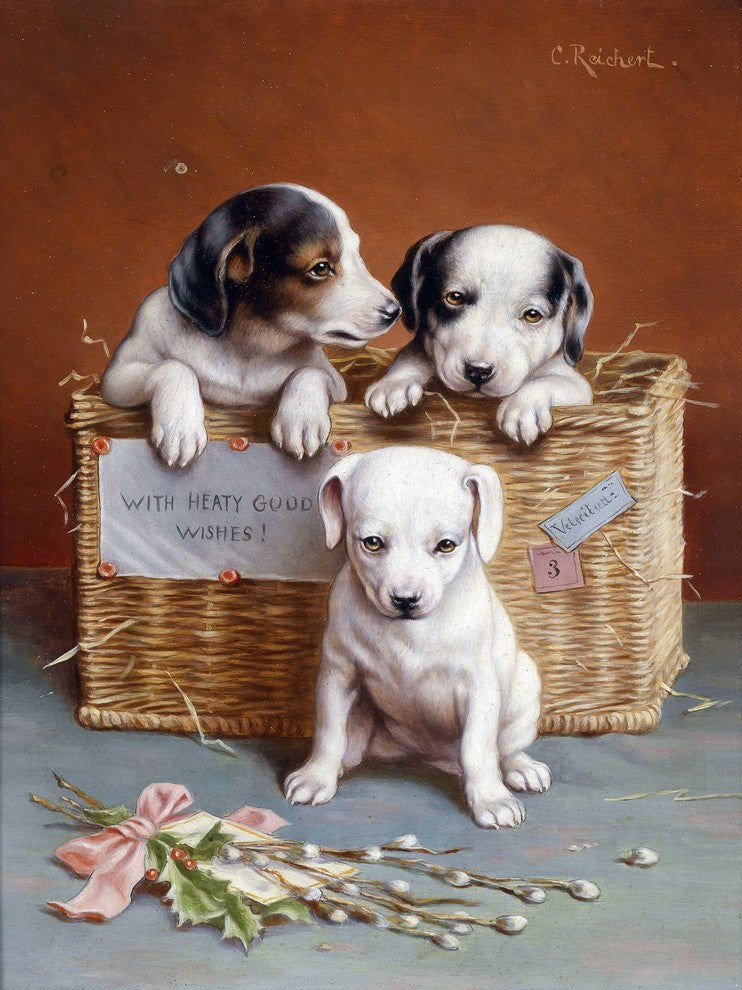 Tile Mural With Hearty Good Wishes By Carl Reichert, 6"x8", Glossy