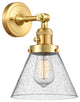 Cone Sconce With Switch, Satin Gold, Seedy