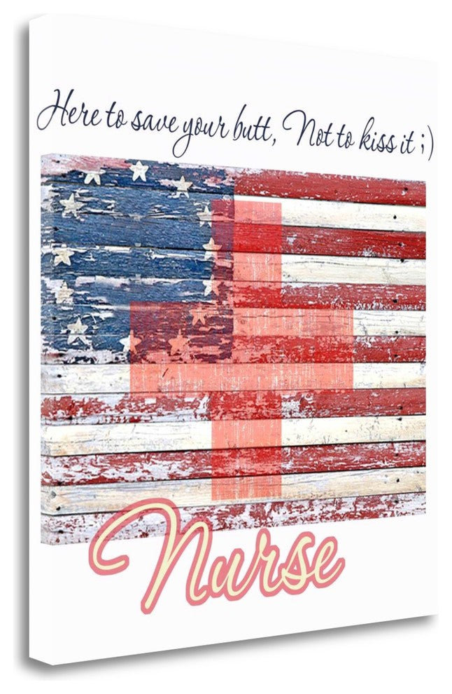 "All American Nurse" By Jim Baldwin, Giclee Print on Gallery Wrap Canvas