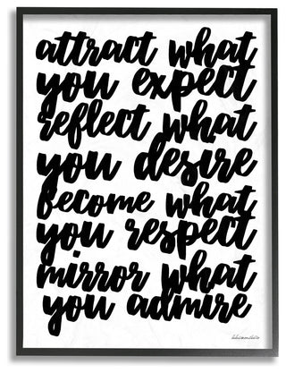 Mirror What You Admire Framed Giclee Texturized Art, 16x20