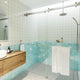 Polaris 60 in. x 78 in. Sliding Bypass Shower Doors, Brushed Nickel