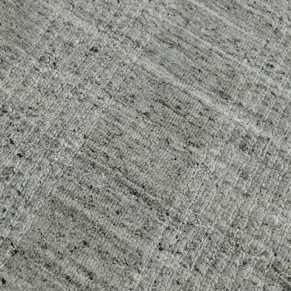 Bence Transitional Hand-Woven Wool Blend Area Rug, Beige, 10'x14'