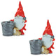 Gnome With Pail & Bunny, 2-Piece Set