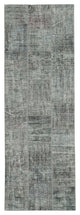 Rug N Carpet - Handmade Oriental 2' 9" x 8' 2" Boho Patchwork Runner Rug