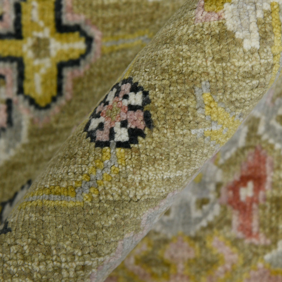 Bristol Harrow Area Rug, Gold, 9' x 12', Bordered