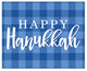 Happy Hanukkah Buffalo Check 8"x10" Easelback Canvas