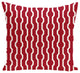Nuts And Bolts, Decorative Geometric Print Pillow, Red, 18"x18"