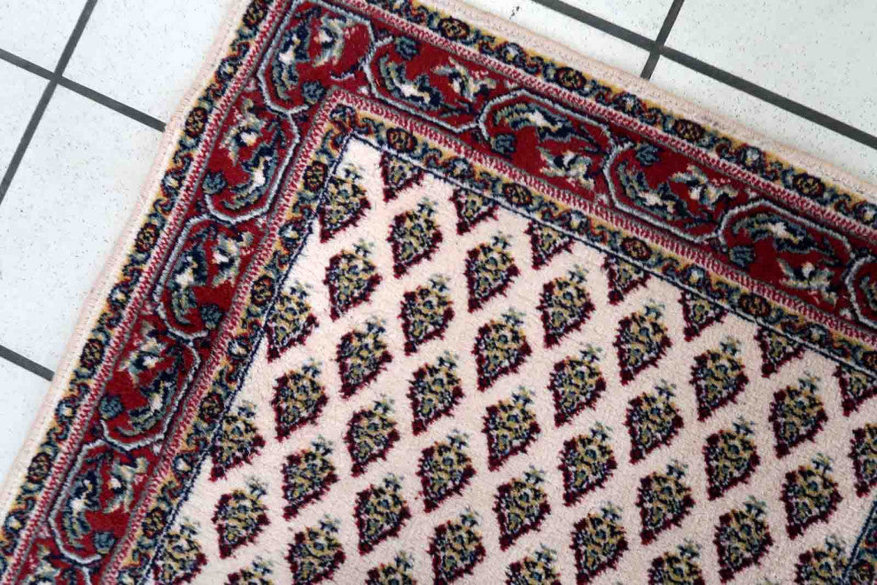Vintage Italian Seraband Style Rug 2.2'x4.5', 68cmx140cm 1970s