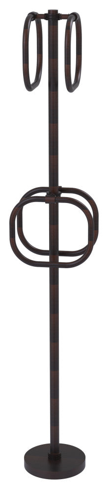 Towel Stand with 4 Integrated Towel Rings, Venetian Bronze