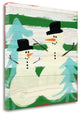 "Snowmen II" By Linda Woods, Giclee Print on Gallery Wrap Canvas, Ready to Hang
