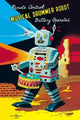 Musical Drummer Robot- Gallery Wrapped Canvas Art 28" x 42"