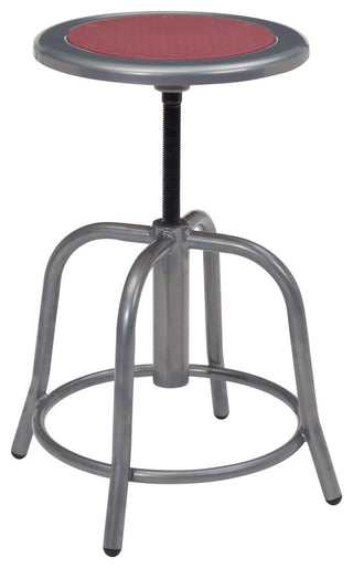 NPS 18-24" Height Adjustable Swivel Stool, Grey Frame, Burgundy Seat