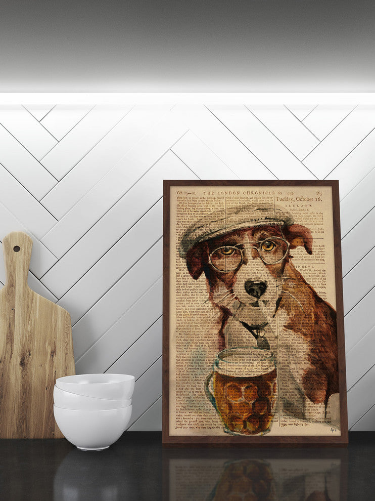 "French Dude II" Framed Painting Print, 12"x18"